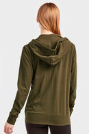 SOFRA LADIES SINGLE JERSEY ZIP-UP HOODIE JACKET (HDC7000A/XA_OLIVE)