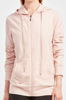 SOFRA LADIES SINGLE JERSEY ZIP-UP HOODIE JACKET (HDC7000_BLUSH)