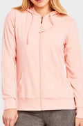 SOFRA LADIES SINGLE JERSEY ZIP-UP HOODIE JACKET (HDC7000_PEACH)