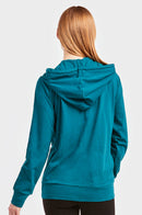 SOFRA LADIES SINGLE JERSEY ZIP-UP HOODIE JACKET (HDC7000A/XA_PEACOCK)
