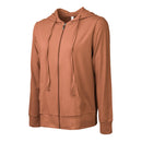 SOFRA LADIES SINGLE JERSEY ZIP-UP HOODIE JACKET (HDC7000A/XA_BRICK)