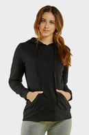 SOFRA LADIES SINGLE JERSEY PULLOVER HOODIE (HDC7001A_BLACK)
