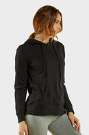 SOFRA LADIES SINGLE JERSEY PULLOVER HOODIE (HDC7001A_BLACK)
