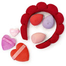 Headband, Sponge, Puff Beauty Set - Red (1 unit)