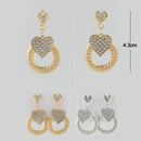 Heart Drop Earring 1621 (12 units)