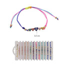 Heart Shape Evil Eye String Bracelets 5164 ( 12 units)