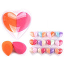 Heart-Shaped Makeup Sponge 2PCS Set  6974 (12 units)
