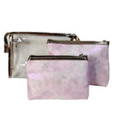 Holographic Glitter Pink Cosmetic Bag 3PC Set (1 unit)