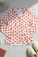 Ivory Heart Woven Blouse