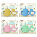 Bonita Home Silicone Cup Straw & Teether Set 4 Assorted Colors