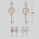 Key Shape Rhinestone Earrings 1343(12 units)