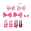 Kid's 4PC Cute Glitter Bow Hair Clips 1020R (12 units)