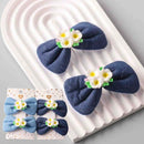 Kid's Blossom Puffy Denim Bow Clip 3240 (12 units)