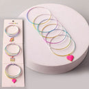 Kid's Charm Rainbow Ombre Bangle Bracelets 6071 (12 units)