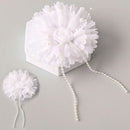 Kid's Pearl String Rosette Hair Clip 2473W ( 12 units)