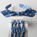 Kid's Printed Denim Knotted Bow Headband 1526 (12 units)