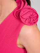 WOMEN'S SLEEVELESS SURPLICE RUFFLE TIERED PLEATED MAXI DRESS