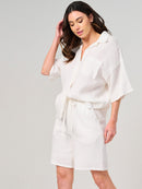 WOMEN'S SHORT SLEEVE TOP & ELASTIC WAIST SHORTS 2PC. SET