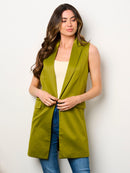 WOMEN'S SLEEVELESS OPEN FRONT POCKETS VEST