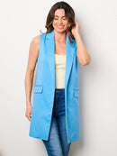 WOMEN'S SLEEVELESS OPEN FRONT POCKETS VEST