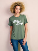 WOMEN'S SHORT SLEEVE GRAPHIC BASIC TOP
