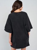 WOMEN'S SHORT SLEEVE GRAPHIC MINI DRESS