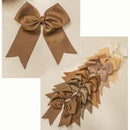 Large Ribbon Bow Hair Clip - Brown Tone 2001BR1 (12 units)
