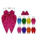 Large Satin Cheer Hair Bow with Long Tails 18 cm (12 units)