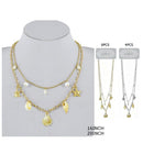 Layered Seashell Charm Necklace 3302GS (12 units)