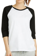 SOFRA LADIES BASEBALL TEE (LBT001_WH/BK)