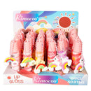Lip Gloss W/ Rainbow Keychain Charm (24 units)