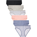 SOFRA LADIES COTTON STRIPE BIKINI PANTY (LP1673CK)