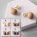 Matte Teardrop Pearl Back Earring 38699 (12 units)