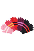 MOPAS LADIES PLUSH MAGIC GLOVES (MG200_STRIPE)