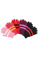 MOPAS LADIES PLUSH MAGIC GLOVES (MG200_STRIPE)