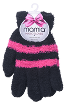 MOPAS LADIES PLUSH MAGIC GLOVES (MG200_STRIPE)