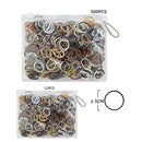 Mini Multi Color Rubber Hair Bands 007BG (12 units)