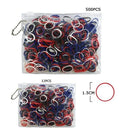 Mini Multi Color Rubber Hair Bands 007E (12 units)