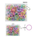 Mini Multi Color Rubber Hair Bands 007PH (12 units)