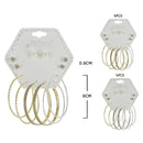 Mixed Hoop & Stud Earrings Set 3083GS (12 units)