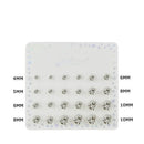 Multi Size Rhinestone Stud Earrings 1002C (12 units)