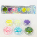 Nail Art Decoration Assorted Glitter 6PC Set 10309 (12 units)