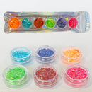 Nail Art Decoration Assorted Glitter 6PC Set 10311 (12 units)