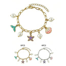 Ocean Charm Pearl Chain Bracelet 43769S (12 units)