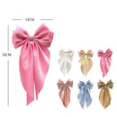 Oversized Bow Hair Clip – Long Tail Ribbon Barrette 2792 (12 units)