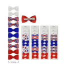 Patriotic Bow 10PC Hair Clip Set 1039 (12 units)