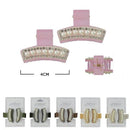 Pearl And Rhinestone 2PC Jaw Clip 50156BN (12 units)