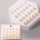 Pearl Assorted Size Ball Earrings 36710BE (12 units)