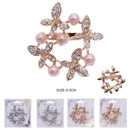 Pearl Rhinestone Brooch 0125GS (12 units)