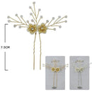 Pearl & Rhinestone Hair Stick 10041GS (12 units)